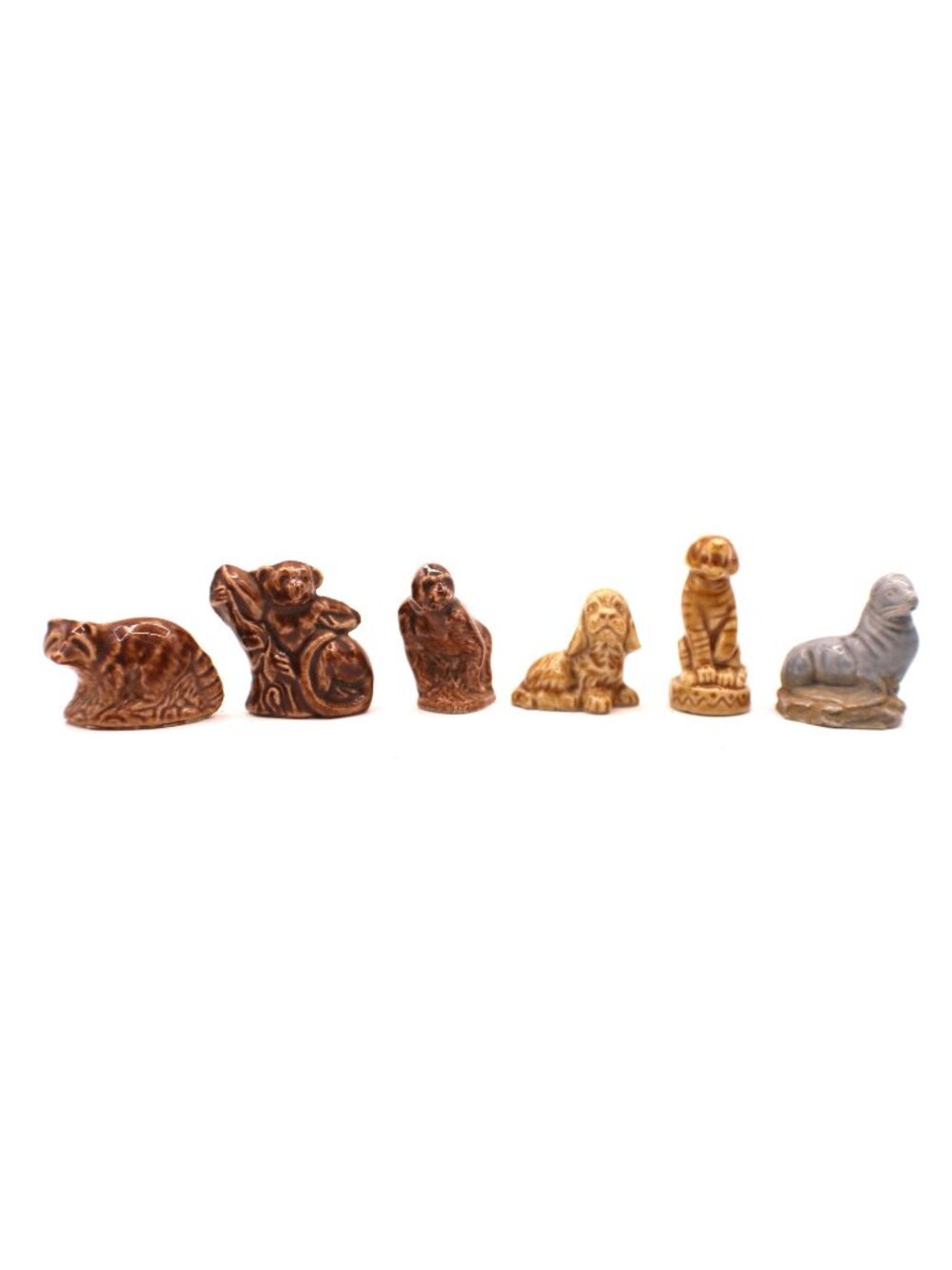 Wade Whimsies Animal Figurines Ceramic Miniatures Lot 6 Collect Wade England Vtg